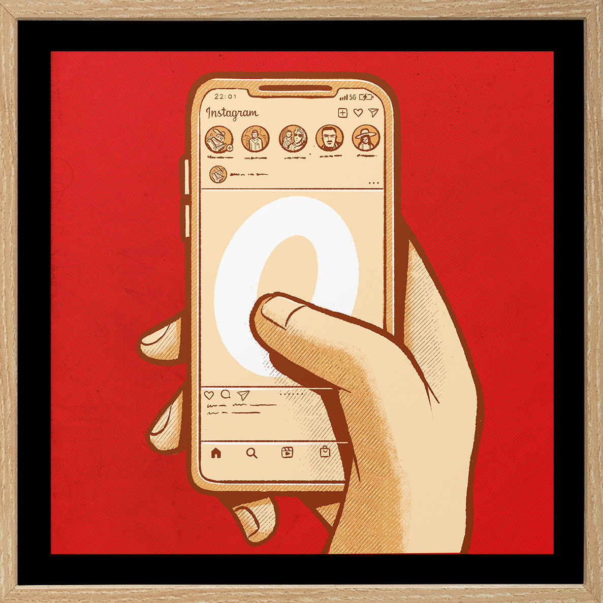 Digit "0" / Zero likes - Giclée print