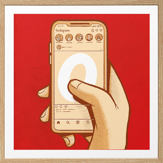 Digit "0" / Zero likes - Giclée print