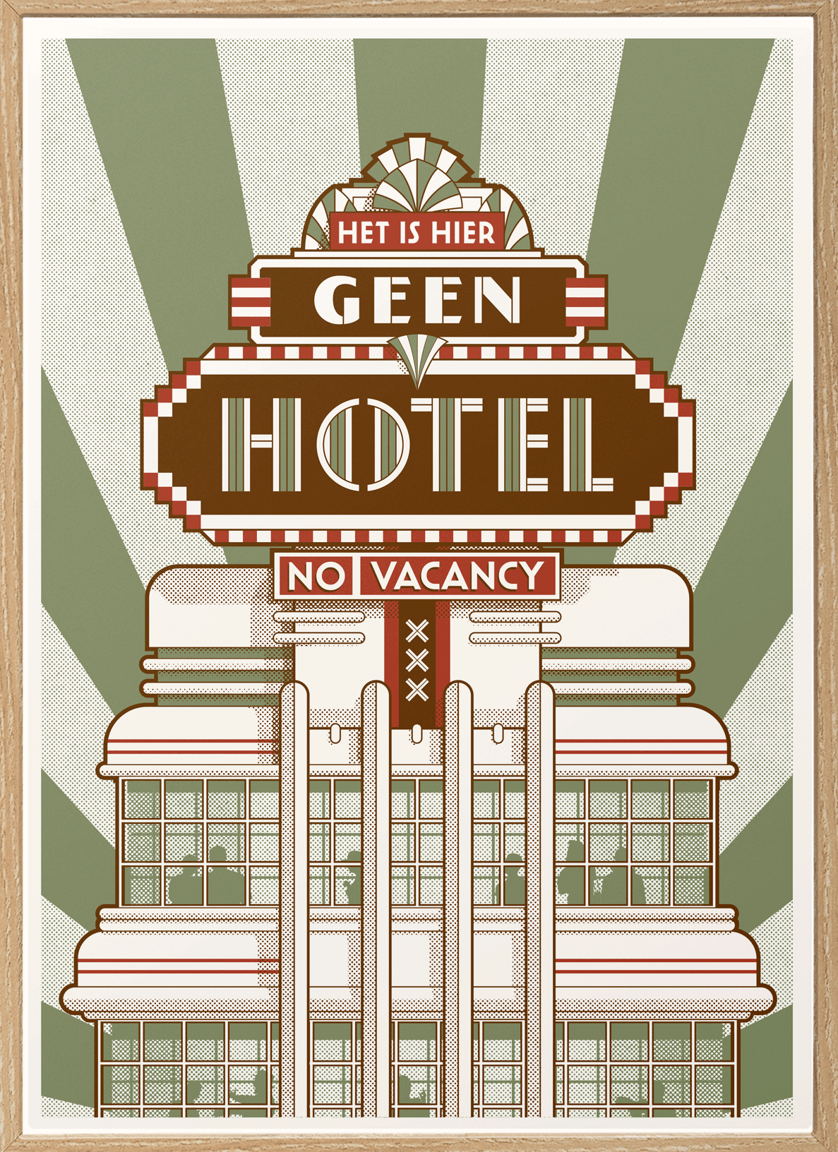 Het is hier geen hotel - Silkscreen print