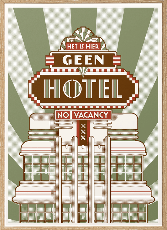 Het is hier geen hotel - Silkscreen print
