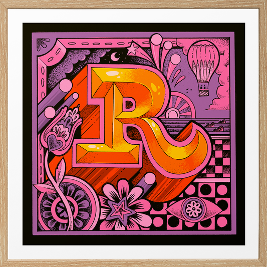 Letter 'R' - Giclée print