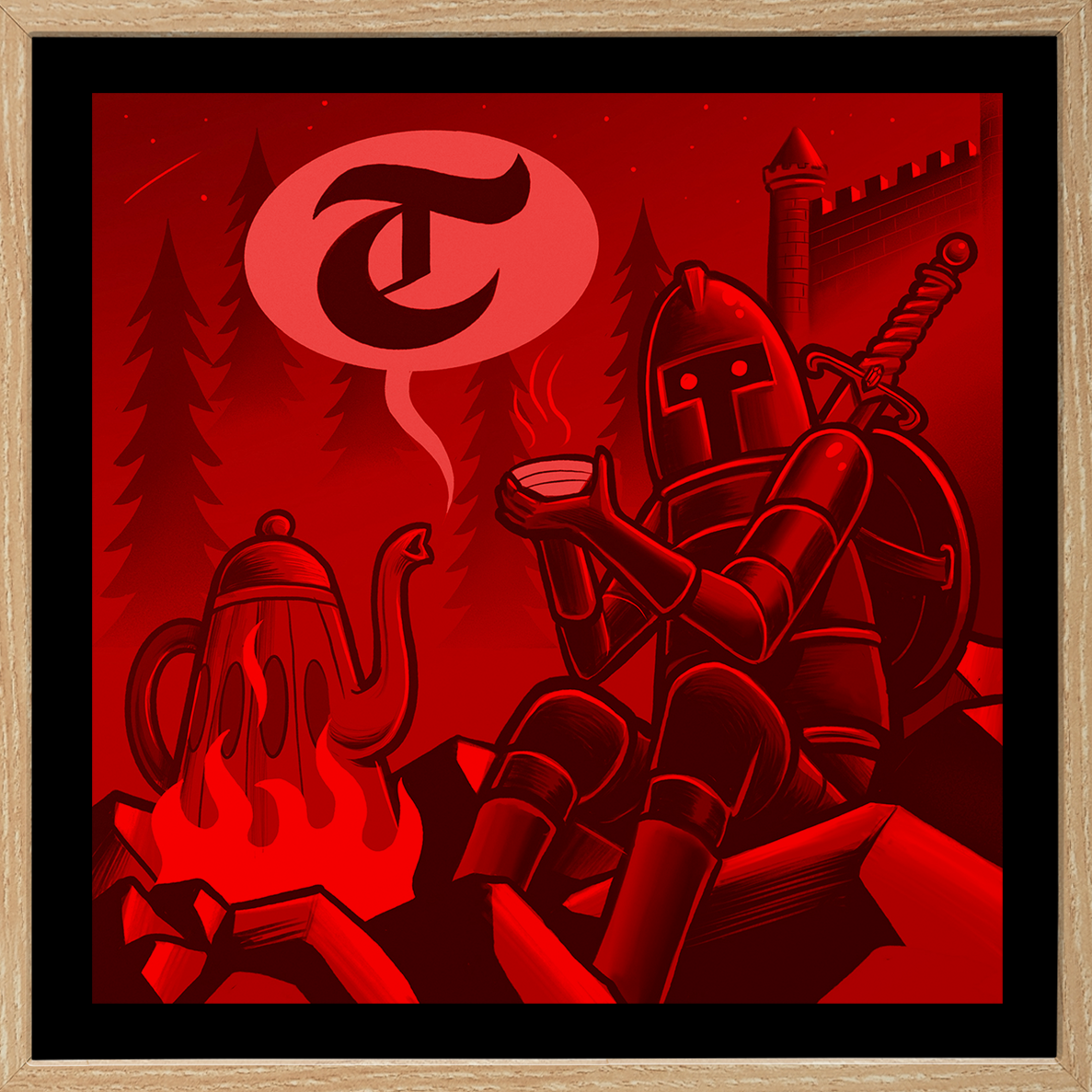 Letter 'T' - Giclée print (Par-Tea-Time)