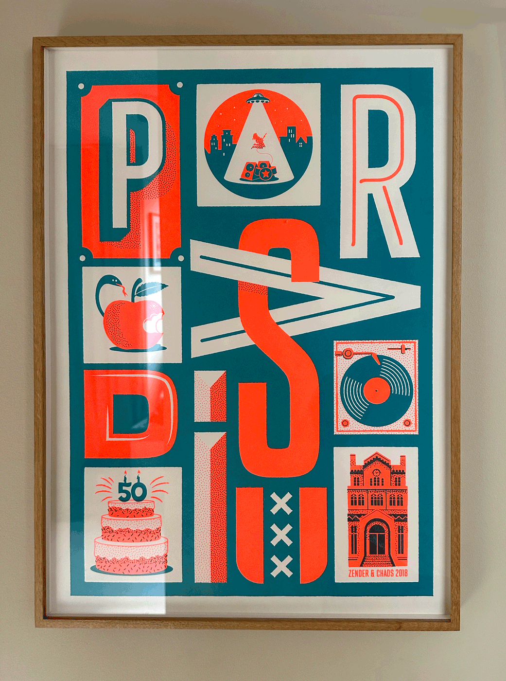 Paradiso 50 jaar - Silkscreenprint