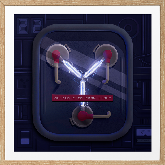 Letter 'Y' - Giclée print (Flux Capacitor / Back to the future tribute)